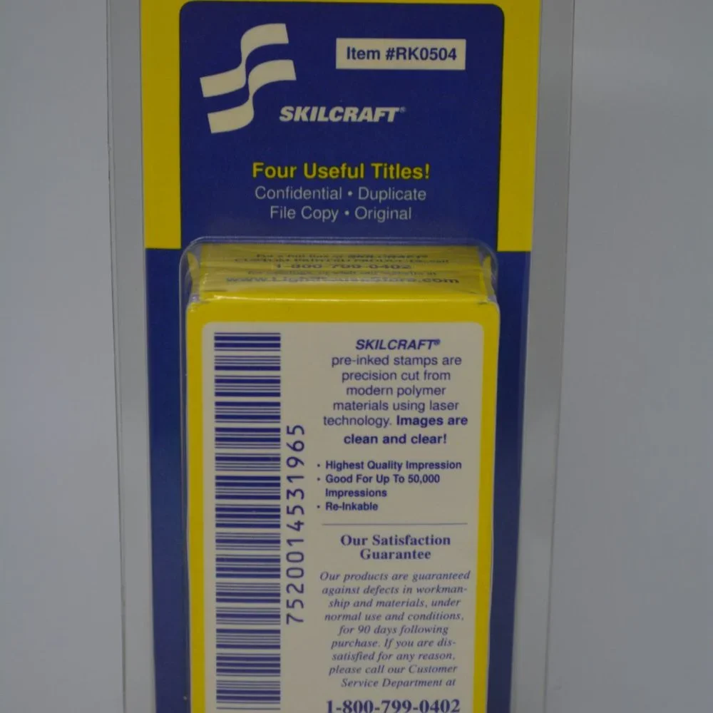 Skilcraft File Master Office Stamp Kit Pre Inked Confidential Duplicate Original